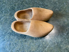 vintage wooden dutch hand carved  shoes picture