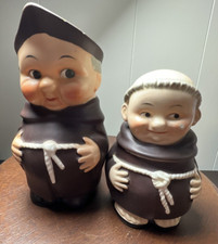 Vintage 2 pc Set Hummel Goebel Friar Tuck Monk Creamer Covered Sugar Bowl picture