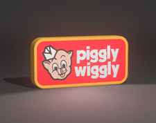Piggly Wiggly Grocery Store - USB Lighted LED Sign - Man Cave - Arcade - Retro picture