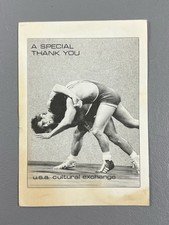 Vintage USA Wrestling Cultural Exchange Thank You Postcard Unused picture