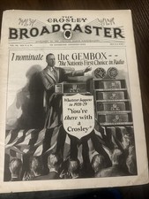 1928 May 15 June 1 The Crosley Broadcaster 32-page Radio Newsletter Gembox vtg picture