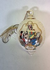 1999 Lenox Disney Mickey & Donald Gift-Giving Holiday Helper Porcelain Ornament  picture