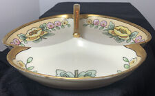 Hand Painted Gold Decorated Divided Serving Platter picture