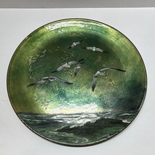 Stunning Serge Nekrassoff Plate - Seagulls in Flight Ocean Seascape MCM Signed picture