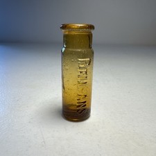 Vintage BELL-ANS Small Embossed Amber Brown Glass Bottle picture