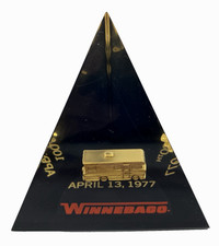 Rare Vintage Winnebago RV Collector Acrylic Paperweight Camper 100,000th Sold picture