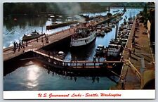 Postcard U. S. Government Locks, Seattle, Washington Unposted picture