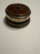 Vintage Florn W. Germany Horizontal Rotary Tape Desk Clock - Working 1950s READ picture