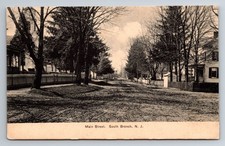 NJ, South Branch, Main Street, Homes, Dirt Road, Vintage Postcard picture