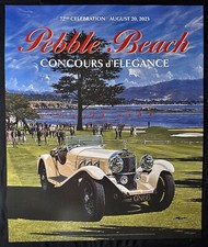 SIGNED 2023 Pebble Beach Concours Poster Mercedes-Benz SSK Tim Layzell picture