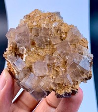 140 Gram Nice Cubic Fluorite Crystals On Matrix From Baluchistan Pakistan. picture