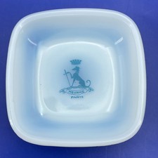 MEURICE Paris OPALEX Soap Dish Milk Glass Ring of Fire 4x4 MCM Vintage France picture