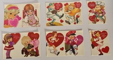 Hallmark Valentine VTG Unused 60s 70s Set Of 10 picture