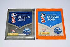 PANINI Russia 2018 World Cup 18 - 2 original packaging bags gold sealed pack + Migros rare picture