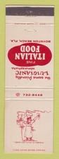 Matchbook Cover - Luigi's Spaghetti House Italian Food Boynton Beach FL picture