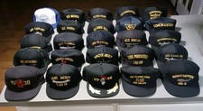 NEW Vintage US Navy 70s 80s 90s Snapback Hat Lot x25 USS USN VP CL CVA HS PORT picture