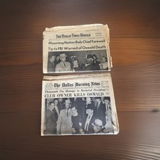 Rare Nov 25th 1963 JFK Assassination Newspaper Lot (2) Dallas Times & Morning. picture