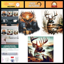 Xylogist 3 Packs Deer Diamond Art Kits for Adults 13.8x13.8 Inches picture