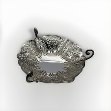 vintage Lovelace silver plate reticulated candy dish excellent condition (250) picture