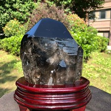 5.85LB Healing Natural Smoky Quartz Specimen+Base Raw Crystal Collection picture