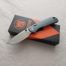 Vosteed Marten Top Linerlock Gray Aluminum Folding 154CM Pocket Knife A1601 picture
