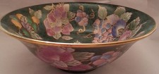 Andrea by Sadek~Green~Pink&Blue&Gold Grapes&Vines~Hand Painted~10