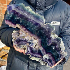 14.95LB Natural Fluorite Crystal Column Magic Wand Obelisk Point Earth Healing picture