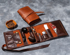 Pipe Pouch Handmade Pipe Bag Leather Tobacco Pipe Pouch Pipe Smoking Pipe Case picture