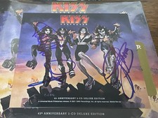 KISS Destroyer 45th SIGNED 2 CD AUTOGRAPHED By Gene Simmons & Paul Stanley RARE picture