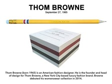 Thom Browne New York Pencil & Memo Note Block Designer Stationery Collectible picture