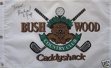 Michael O'Keefe autographed signed NOONAN Caddyshack Bushwood golf pin flag SSG picture