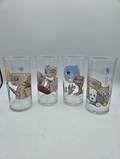 Vintage E.T. The Extraterrestrial Movie Pizza Hut Glasses Full Set 1982  picture