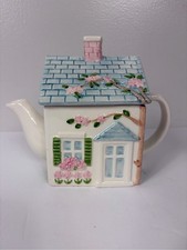 Vintage Cottage shaped Ceramic Teapot picture