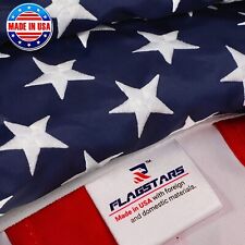 FLAGSTARS Made in USA, 3x5 FT US American Flag, Heavy Duty 300D Embroidered Star picture