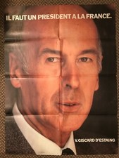 Vintage French Political Poster Valery Giscard D'Estaing, ca. 198, 77cm x 57cm picture