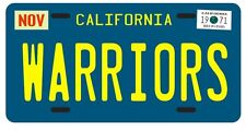 Golden State Warriors Basketball Inaugural Season 1971 California License plate picture
