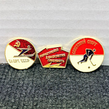 Vintage USSR Soviet Pin Lot Sport Hockey Perestroika Glasnost 1980s CCCP picture