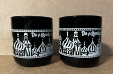 2 Do A Kahlua White Russian Black Russian Black Drink Glass Cup Mugs Libbey USA picture