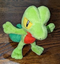 Tomy Pokemon 8” Treecko Hoenn Region Plush Toy Green Authentic 2016 Nintendo Vtg picture