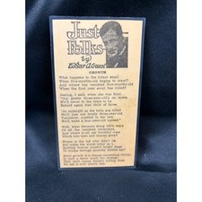 Edgar A Guest Just Folks Growth Poem Vintage Newspaper Clipping Ephemera Art picture