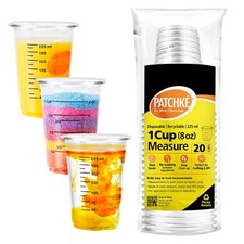Disposable Measuring Cups For Resin 8 Oz - Clear 8 - 20 Pack, picture