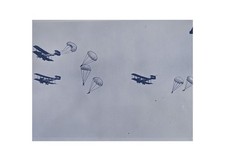 1920s Biplane Parachute Jumpers (2) Glass Plate Negatives Period Press Copies picture