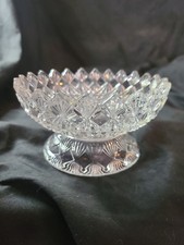 Vintage Fenton Olde Virginia Glass Crystal footed Candy Dish OVG No Lid picture