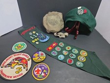 Vintage 1970s Girl Scouts Westmoreland PA Troop 114 Lot Sash Beret Mess Kit  picture