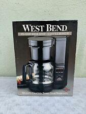 West Bend Quik Drip Coffee Maker Model 56640 Vintage 10-Cup Black BRAND NEW picture