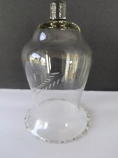 Pair Of Vintage Clear Etched Wheat Peg Votive Glass Candle Holder Aprox 5.5 