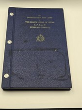 Grand Lodge of Texas A.F. & A.M. Constitution and Laws Revised & Annotated 1949 picture
