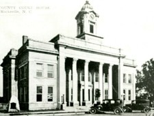 Vtg RPPC 1940s Mocksville NC North Carolina Davie County Court House Building  picture