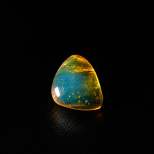 Statement Gift Blue Amber Polished Stone 16mm picture