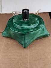 Vintage Holland Mold Ceramic Christmas Tree Green Star Lighted Base Replacement  picture